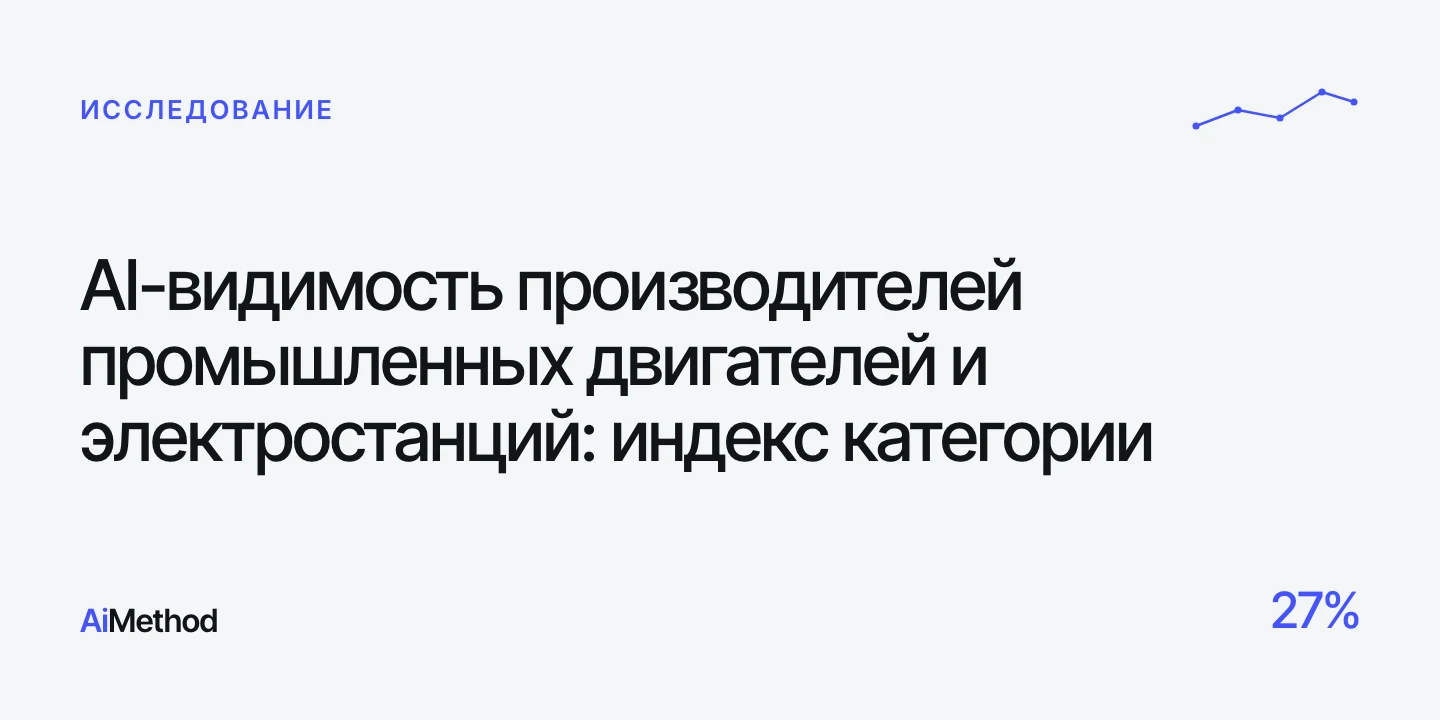 Индекс AI-видимости производителей промышленных двигателей и электростанций — Журнал AiMethod